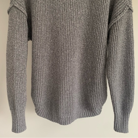 • [SO] Grey Scoop Neck Sweater • - Picture 8 of 12